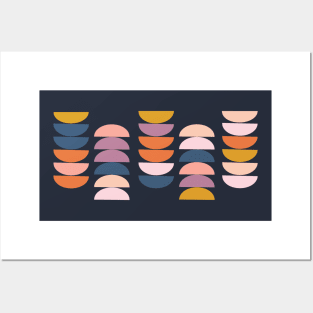 Half Moons in Cute Colors Posters and Art